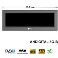 Κεραία εξωτερικού χώρου μαύρη UHF Matel AN-DIGITAL-B 5G Full Hd 1080p με φις τύπου F