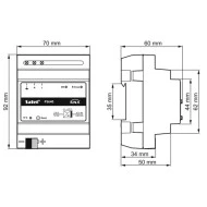Τροφοδοτικό συστήματος knx για τροφοδοσία bus power supply unit KNX PS 640 SATEL 7x9.2x6cm