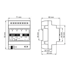 Module ενεργοποίησης switch actuator KNX SA 24 SATEL 8 καναλιών για έλεγχο συσκευών on/off 7x9.2x6cm