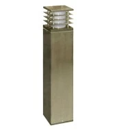 Φωτιστικό κολωνάκι τετράγωνο αντικέ με σκίαστρο 65cm στεγανό IP44 για λάμπες E27