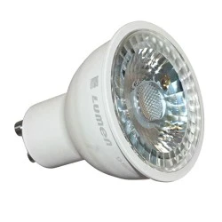 Λάμπα led ισχύος GU10 5w 230v ντιμαριζόμενη 3000k θερμό λευκό φως δέσμης 30° 380 lumen Economy