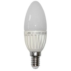 Λάμπα led C37 κερί Ε14 3W 230V ντιμαριζόμενη 5300k ψυχρό λευκό φως 190LM με ματ γυαλί