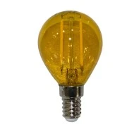 Διακοσμητική λάμπα led G45 Ε14 ισχύος 2W 230V πορτοκαλί σφαιρική δέσμης 330° ceramic filament