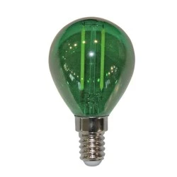 Διακοσμητική λάμπα led σφαιρική G45 Ε14 ισχύος 2W 230V πράσινη ceramic filament δέσμης 330°