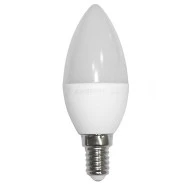 Λάμπα led κερί C37 Ε14 ισχύος 6W 230V 3000k θερμό λευκό φως λευκό σώμα ματ γυαλί 520 lumen