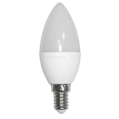Λάμπα led κερί C37 Ε14 ισχύος 6W 230V 3000k θερμό λευκό φως λευκό σώμα ματ γυαλί 520 lumen Λάμπα led κερί C37 Ε14 ισχύος 6W 230V 3000k θερμό λευκό φως λευκό σώμα ματ γυαλί 520 lumen