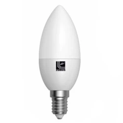 Λάμπα led C37 κερί Ε14 ισχύος 6W 230V ντιμαριζόμενη 3000k θερμό λευκό φως με ματ κάλυμμα