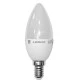 Λάμπα led C37 κερί Ε14 6W 230V 4000k ενδιάμεσο λευκό φως 530 lumen λευκό σώμα ματ γυαλί