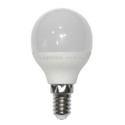 Λάμπα led G45 σφαιρική Ø45mm ισχύος E14 6W 230V 3000k θερμό λευκό φως 520Lm με ματ κάλυμμα