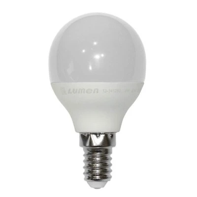 Λάμπα led G45 σφαιρική Ø45mm ισχύος E14 6W 230V 3000k θερμό λευκό φως 520Lm με ματ κάλυμμα Λάμπα led G45 σφαιρική Ø45mm ισχύος E14 6W 230V 3000k θερμό λευκό φως 520Lm με ματ κάλυμμα