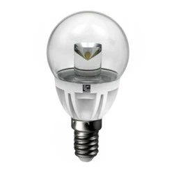 Λάμπα led G45 σφαιρική Ø45mm E14 3W 230V 3000k θερμό λευκό φως 230Lm με διάφανο κάλυμμα