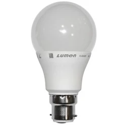 Λάμπα led A60 αχλάδι B22 8W 230V 4000k ενδιάμεσο λευκό φως 660 lumen με λευκό σώμα ματ κάλυμμα