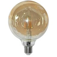 Διακοσμητική λάμπα led filament Globe μελί Ø125mm E27 6W 230V 2200k θερμό λευκό φως 600lm