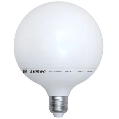 Λάμπα led G120 Ø120mm E27 Globe 18W 230V 3000k θερμό λευκό φως 1520lm στεγανή IP44