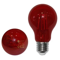 Διακοσμητική λάμπα led Α60 αχλάδι E27 6W 230V κόκκινο ceramic filament δέσμης 330°