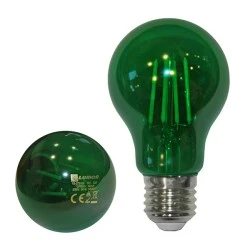Διακοσμητική λάμπα led Α60 αχλάδι E27 6W 230V πράσινη δέσμης 330° ceramic filament