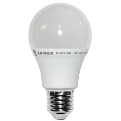 Λάμπα led A60 αχλάδι E27 10W 230V 3000k θερμό λευκό φως 830 lumen λευκό σώμα ματ γυαλί