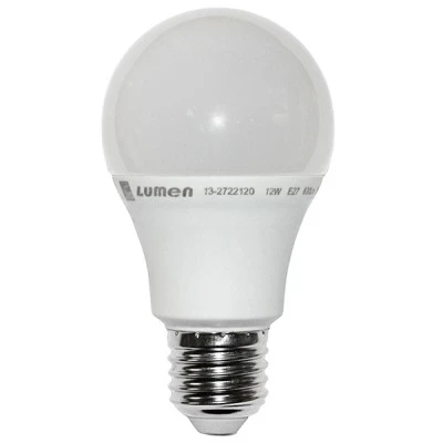 Λάμπα led A60 αχλάδι E27 12W 230V 6200k ψυχρό λευκό φως 1240 lumen λευκό σώμα ματ γυαλί Λάμπα led A60 αχλάδι E27 12W 230V 6200k ψυχρό λευκό φως 1240 lumen λευκό σώμα ματ γυαλί