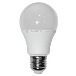 Λάμπα led A60 αχλάδι E27 ισχύος 12W 230V 3000k θερμό λευκό φως 1160 lumen λευκό σώμα ματ πλαστικό κάλυμμα