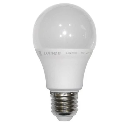 Λάμπα led A60 αχλάδι E27 12W 230V ντιμαριζόμενη 6200k ψυχρό λευκό φως δέσμης 300° 1050 lumen