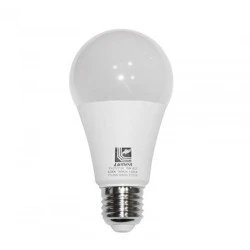 Λάμπα led A60 E27 αχλάδι 15W 230V 3000k θερμό λευκό φως 1500 lumen λευκό σώμα ματ κάλυμμα
