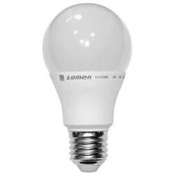Λάμπα led A60 αχλάδι E27 ισχύος 8W 230V 6200k ψυχρό λευκό φως 660 lumen λευκό σώμα ματ κάλυμμα
