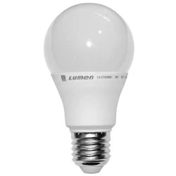 Λάμπα led A60 αχλάδι E27 8W 230V 3000k θερμό λευκό φως 640 lumen λευκό σώμα ματ κάλυμμα