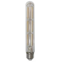 Διακοσμητική λάμπα led T30 σωλήνας E27 6W ντιμαριζόμενη 230V 2800k θερμό λευκό φως 850lm διάφανη