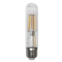 Διακοσμητική λάμπα led  E27 σωλήνας 6W 230V ντιμαριζόμενη 2800k θερμό λευκό φως 700lm διάφανη
