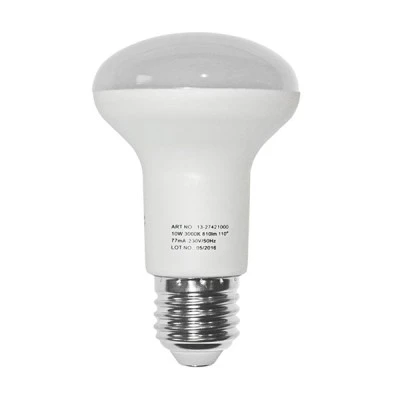 Λάμπα led R63 Ε27 ισχύος 10W 230V 3000k θερμό λευκό φως 810Lm τύπου καθρέπτη με ματ κάλυμμα