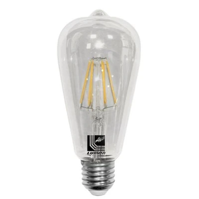 Διακοσμητική λάμπα led αβοκάντο E27 ντιμαριζόμενη 6W 230V 2800k θερμό λευκό φως 720lm διάφανη