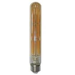 Διακοσμητική λάμπα led T30 σωλήνας μελί E27 ντιμαριζόμενη 6W 230V 2200k θερμό λευκό φως 650lm