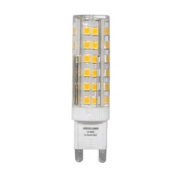 Λάμπα led G9 κυλινδρική 5W 230V δέσμης 360° 6000k ψυχρό λευκό φως με διάφανο κάλυμμα