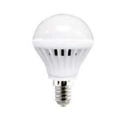 Λάμπα led σφαιρική Ε14 3W 230V 6000k ψυχρό λευκό φως δέσμης 180° 240 lumen 20000h