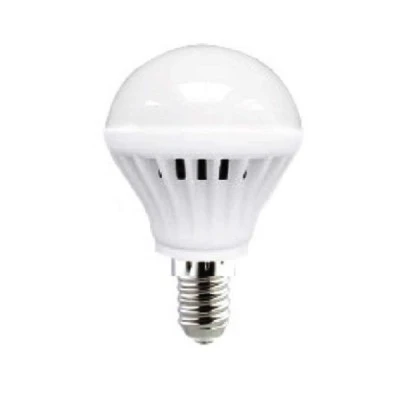 Λάμπα led σφαιρική Ε14 3W 230V 6000k ψυχρό λευκό φως δέσμης 180° 240 lumen 20000h