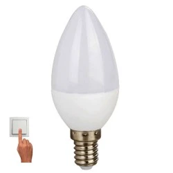 Λάμπα led C37 κεράκι 5W Ε14 με δυνατότητα αλλαγής της απόχρωσης του φωτός από 3000k έως 6000k