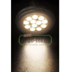 Λάμπα led AR111 12w 12v ac/dc δέσμης 38° 3000k θερμό λευκό φως 860 lumen επαγγελματικής χρήσης