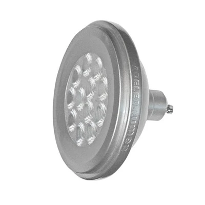 Λάμπα led AR111 GU10 12w 230vac δέσμης 36° 4000k ενδιάμεσο λευκό φως 870 lumen αλουμινίου ασημί