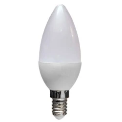 Λάμπα led κεράκι Ε14 6W 230V ντιμαριζόμενη 3000k θερμό λευκό φως 510lumen γωνία θέασης 270°
