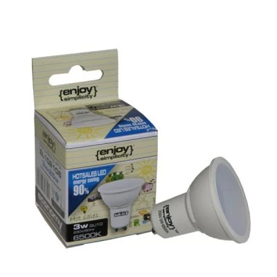 Λάμπα led GU10 Ø50mm 3.5W 230V 2700k θερμό λευκό φως 250 lumen δέσμης 100° 15000h Λάμπα led GU10 Ø50mm 3.5W 230V 2700k θερμό λευκό φως 250 lumen δέσμης 100° 15000h