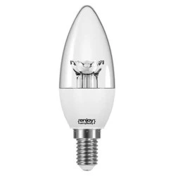 Λάμπα led κεράκι διάφανη E14 3.4W 230V 2700k θερμό λευκό φως 270° 250lm 15000h Λάμπα led κεράκι διάφανη E14 3.4W 230V 2700k θερμό λευκό φως 270° 250lm 15000h