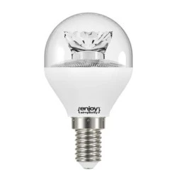 Λάμπα led σφαιρική διάφανη Ø45 E14 5.4W 230V 2700k θερμό λευκό φως 240° 470lm Λάμπα led σφαιρική διάφανη Ø45 E14 5.4W 230V 2700k θερμό λευκό φως 240° 470lm