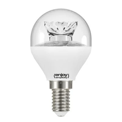 Λάμπα led σφαιρική διάφανη Ø45 E14 5.4W 230V 2700k θερμό λευκό φως 240° 470lm