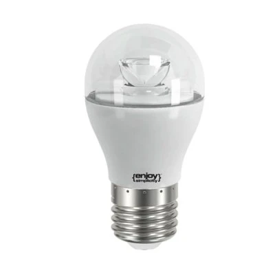 Λάμπα led σφαιρική διάφανη Φ45 E27 5.4W 230V 2700k θερμό λευκό φως δέσμης 240° 470lm