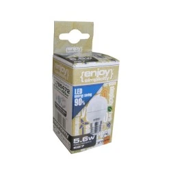 Λάμπα led σφαιρική Ø45 E27 5.6W 230V ντιμαριζόμενη 6500k ψυχρό λευκό φως 160° 500lm