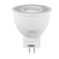 Λάμπα led MR11 GU4 Ø34mm 4W 12V 2700k θερμό λευκό φως 300lumen δέσμης 36° 15000h