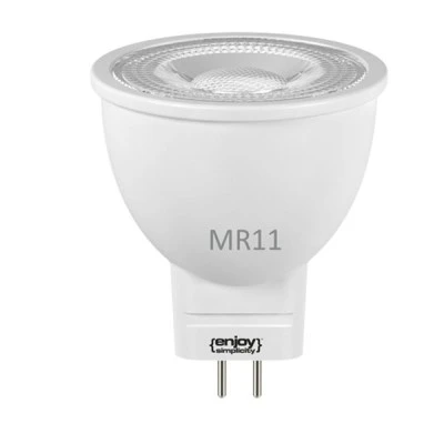 Λάμπα led MR11 GU4 Ø34mm 4W 12V 2700k θερμό λευκό φως 300lumen δέσμης 36° 15000h Λάμπα led MR11 GU4 Ø34mm 4W 12V 2700k θερμό λευκό φως 300lumen δέσμης 36° 15000h