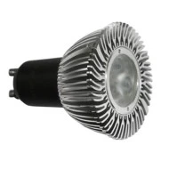 Λάμπα led ισχύος GU10 5W 230V 6200k ψυχρό λευκό φως ντιμαριζόμενη δέσμης 25° 380 lumen