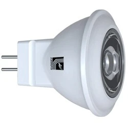 Λάμπα led ισχύος MR11 3W 12V AC/DC 3000k θερμό λευκό φως δέσμης 30° 210 lumen