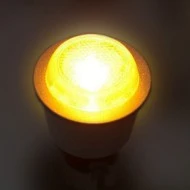 Λάμπα led ισχύος MR11 1W 12v ac/dc πορτοκαλί φως δέσμης 30° αλουμινίου ασημί Λάμπα led ισχύος MR11 1W 12v ac/dc πορτοκαλί φως δέσμης 30° αλουμινίου ασημί